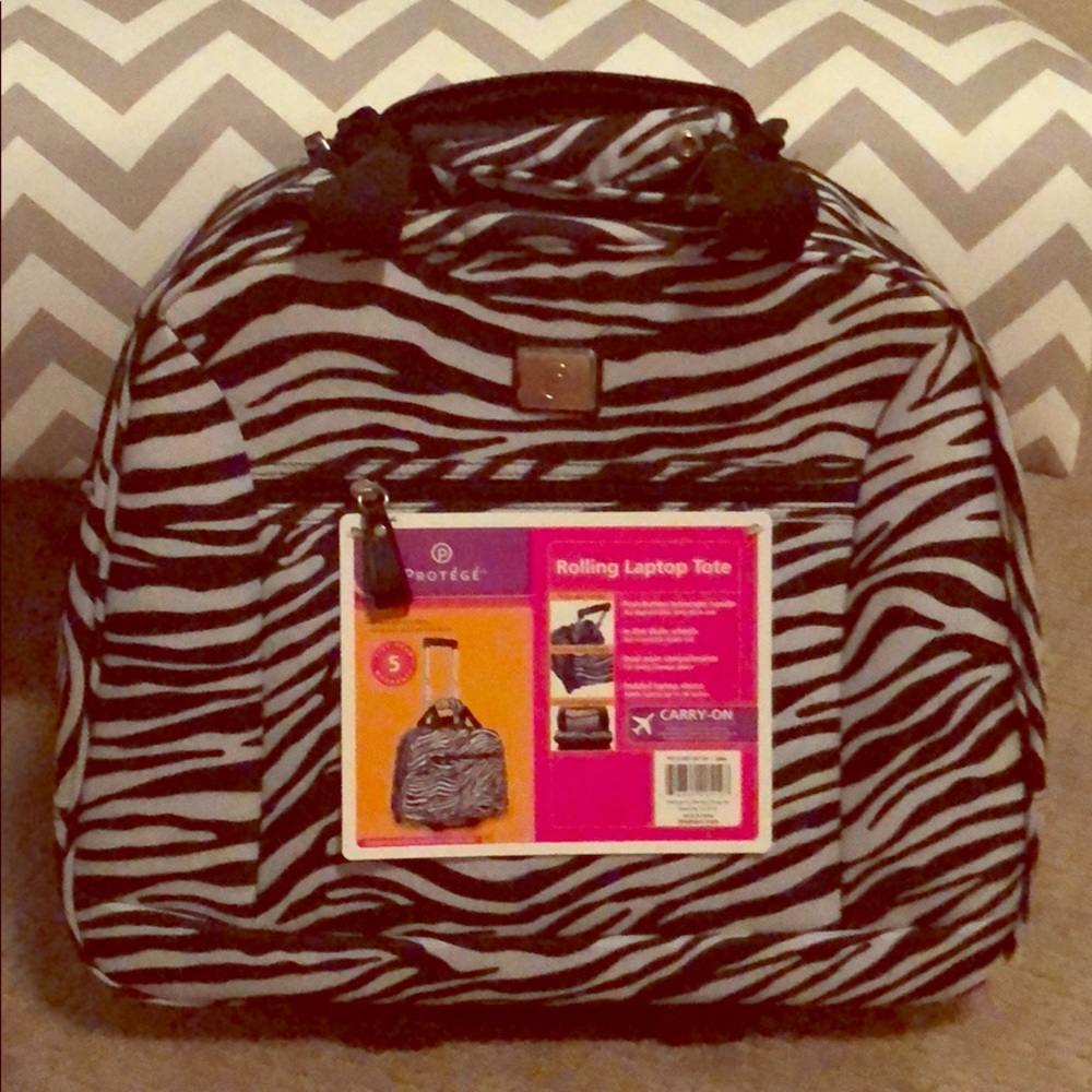 Rolling laptop tote